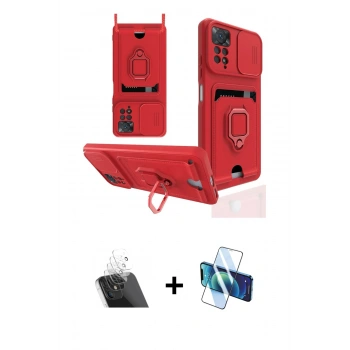 MARSİLYAN™- Redmi Note 12 Pro 4G Kılıf Vadi Form Prime - Siyah 3D Antistatik Cam Ekran Koruyucu + Kamera Lens Koruma Cam - SF