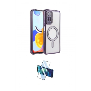 MARSİLYAN™- Redmi Note 12 Pro 4G Kılıf Zirve Doku Prime - Siyah 3D Antistatik Seramik Nano Ekran Koruyucu