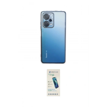 MARSİLYAN™- Redmi Note 12 Pro 5G Kılıf Vadi Minimal - Şeffaf Pasifik Cam Ekran Koruyucu