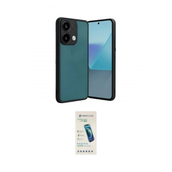 MARSİLYAN™- Redmi Note 13 4G Kılıf Kıvılcım Işık Serisi - Şeffaf Pasifik Cam Ekran Koruyucu