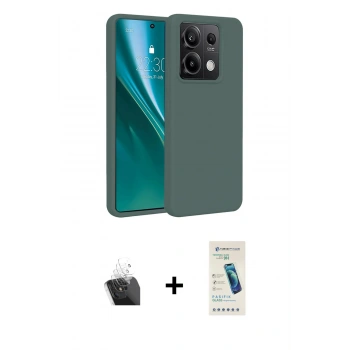 MARSİLYAN™- Redmi Note 13 4G Kılıf Kozmos Yansıma Özel Seri - Şeffaf Pasifik Cam Ekran Koruyucu + Kamera Lens Koruma Cam - SF