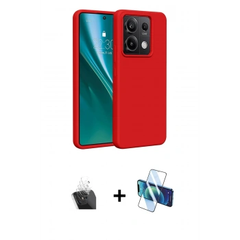 MARSİLYAN™- Redmi Note 13 4G Kılıf Kozmos Yansıma Özel Seri - Siyah 3D Antistatik Seramik Nano Ekran Koruyucu + Kamera Lens Koruma Cam - SF