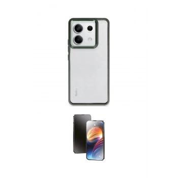 MARSİLYAN™- Redmi Note 13 4G Kılıf Nova Işık Serisi - Siyah 3D Antistatik Mat Seramik Nano Ekran Koruyucu