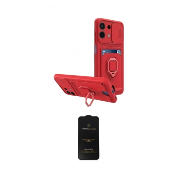 MARSİLYAN™- Redmi Note 13 4G Kılıf Vadi Form Prime - Siyah 6D Antistatik Mat Seramik Hayalet Nano Ekran Koruyucu