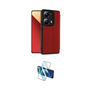 MARSİLYAN™- Redmi Note 13 4G Kılıf Zirve Yansıma Serisi - Siyah 3D Antistatik Cam Ekran Koruyucu