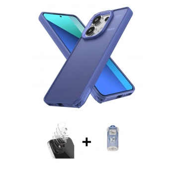 MARSİLYAN™- Redmi Note 13 Pro 4G Kılıf Atlas Form - Siyah Joko Magic 5D Cam + Kamera Lens Koruma Cam - SF