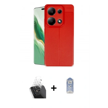 MARSİLYAN™- Redmi Note 13 Pro 4G Kılıf Doruk Klasik Özel Seri - Siyah Joko Magic 5D Cam + Kamera Lens Koruma Cam - SF