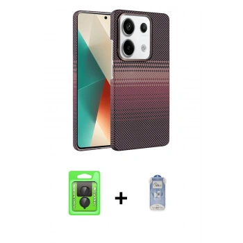 MARSİLYAN™- Redmi Note 13 Pro 4G Kılıf Doruk Serisi - Siyah Joko Magic 5D Cam + Raze Metal Kamera Lens - SH