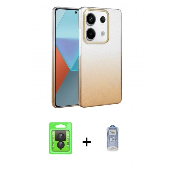 MARSİLYAN™- Redmi Note 13 Pro 4G Kılıf Kıvılcım Minimal Özel Seri - Siyah Joko Magic 5D Cam + Raze Metal Kamera Lens - SH