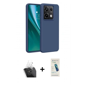 MARSİLYAN™- Redmi Note 13 Pro 4G Kılıf Kozmos Yansıma Özel Seri - Şeffaf Pasifik Cam Ekran Koruyucu + Kamera Lens Koruma Cam - SF