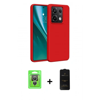 MARSİLYAN™- Redmi Note 13 Pro 4G Kılıf Kozmos Yansıma Özel Seri - Siyah 6D Antistatik Mat Seramik Hayalet Nano Ekran Koruyucu + Raze Metal Kamera Lens - GS