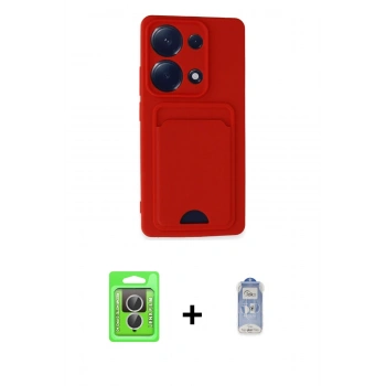 MARSİLYAN™- Redmi Note 13 Pro 4G Kılıf Vadi Çizgi Prime - Siyah Joko Magic 5D Cam + Raze Metal Kamera Lens - GS