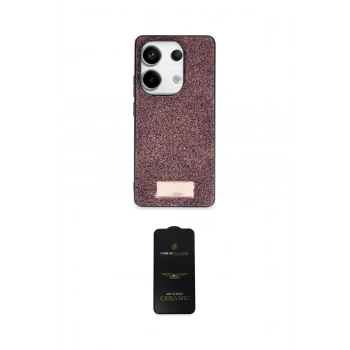 MARSİLYAN™- Redmi Note 13 Pro 4G Kılıf Vadi Klasik Serisi - Siyah 6D Antistatik Mat Seramik Hayalet Nano Ekran Koruyucu