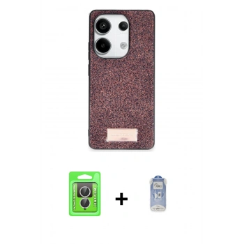 MARSİLYAN™- Redmi Note 13 Pro 4G Kılıf Vadi Klasik Serisi - Siyah Joko Magic 5D Cam + Raze Metal Kamera Lens - GS