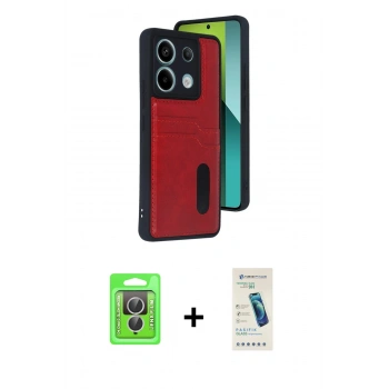 MARSİLYAN™- Redmi Note 13 Pro 4G Kılıf Yörünge Işık Serisi - Şeffaf Pasifik Cam Ekran Koruyucu + Raze Metal Kamera Lens - GS