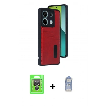 MARSİLYAN™- Redmi Note 13 Pro 4G Kılıf Yörünge Işık Serisi - Siyah Joko Magic 5D Cam + Raze Metal Kamera Lens - GS