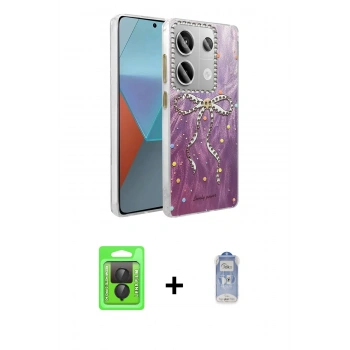 MARSİLYAN™- Redmi Note 13 Pro 4G Kılıf Zirve Modern Prime - Siyah Joko Magic 5D Cam + Raze Metal Kamera Lens - SH