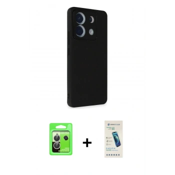 MARSİLYAN™- Redmi Note 13 Pro 5G Kılıf Akış Asil Koleksiyonu - Şeffaf Pasifik Cam Ekran Koruyucu + Raze Metal Kamera Lens - GS
