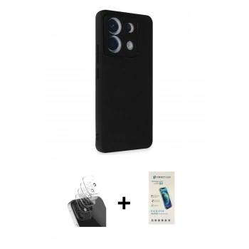 MARSİLYAN™- Redmi Note 13 Pro 5G Kılıf Akış Asil Koleksiyonu - Şeffaf Pasifik Cam Ekran Koruyucu + Kamera Lens Koruma Cam - SF