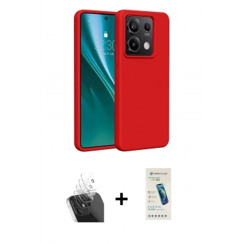 MARSİLYAN™- Redmi Note 13 Pro 5G Kılıf Kozmos Yansıma Özel Seri - Şeffaf Pasifik Cam Ekran Koruyucu + Kamera Lens Koruma Cam - SF