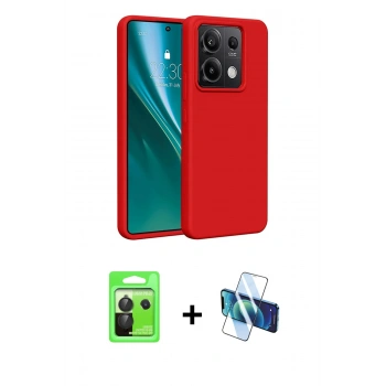 MARSİLYAN™- Redmi Note 13 Pro 5G Kılıf Kozmos Yansıma Özel Seri - Siyah 3D Antistatik Cam Ekran Koruyucu + Raze Metal Kamera Lens - SH