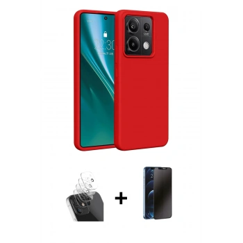 MARSİLYAN™- Redmi Note 13 Pro 5G Kılıf Kozmos Yansıma Özel Seri - Siyah 3D Antistatik Hayalet Cam Ekran Koruyucu + Kamera Lens Koruma Cam - SF