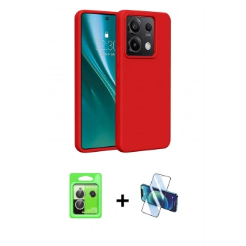 MARSİLYAN™- Redmi Note 13 Pro 5G Kılıf Kozmos Yansıma Özel Seri - Siyah 3D Antistatik Seramik Nano Ekran Koruyucu + Raze Metal Kamera Lens - GS