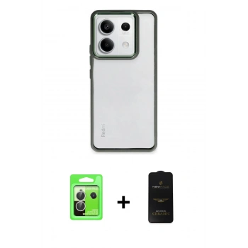 MARSİLYAN™- Redmi Note 13 Pro 5G Kılıf Nova Işık Serisi - Siyah 6D Antistatik Mat Seramik Hayalet Nano Ekran Koruyucu + Raze Metal Kamera Lens - GS