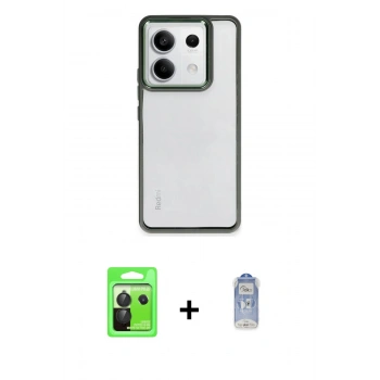 MARSİLYAN™- Redmi Note 13 Pro 5G Kılıf Nova Işık Serisi - Siyah Joko Magic 5D Cam + Raze Metal Kamera Lens - SH