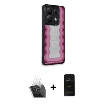 MARSİLYAN™- Redmi Note 13 Pro 5G Kılıf Odak Klasik Serisi - Siyah 6D Antistatik Mat Seramik Hayalet Nano Ekran Koruyucu + Kamera Lens Koruma Cam - SF