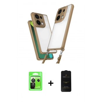 MARSİLYAN™- Redmi Note 13 Pro 5G Kılıf Ufuk Klasik - Siyah 6D Antistatik Mat Seramik Hayalet Nano Ekran Koruyucu + Raze Metal Kamera Lens - SH