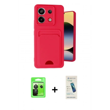 MARSİLYAN™- Redmi Note 13 Pro 5G Kılıf Vadi Çizgi Prime - Şeffaf Pasifik Cam Ekran Koruyucu + Raze Metal Kamera Lens - SH