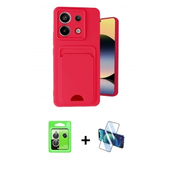 MARSİLYAN™- Redmi Note 13 Pro 5G Kılıf Vadi Çizgi Prime - Siyah 3D Antistatik Seramik Nano Ekran Koruyucu + Raze Metal Kamera Lens - GS