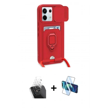 MARSİLYAN™- Redmi Note 13 Pro 5G Kılıf Vadi Form Prime - Siyah 3D Antistatik Cam Ekran Koruyucu + Kamera Lens Koruma Cam - SF