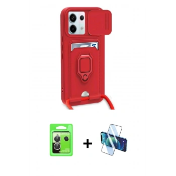MARSİLYAN™- Redmi Note 13 Pro 5G Kılıf Vadi Form Prime - Siyah 3D Antistatik Seramik Nano Ekran Koruyucu + Raze Metal Kamera Lens - GS