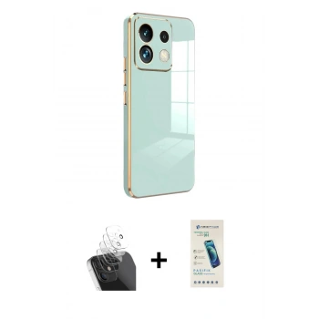 MARSİLYAN™- Redmi Note 13 Pro 5G Kılıf Yankı Serisi - Şeffaf Pasifik Cam Ekran Koruyucu + Kamera Lens Koruma Cam - SF