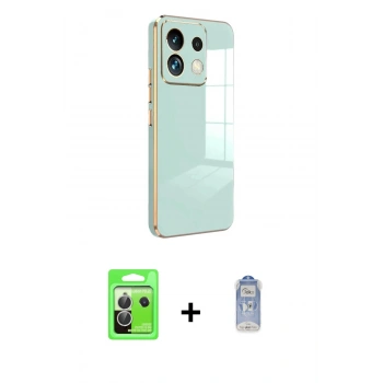 MARSİLYAN™- Redmi Note 13 Pro 5G Kılıf Yankı Serisi - Siyah Joko Magic 5D Cam + Raze Metal Kamera Lens - GS