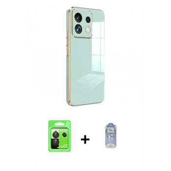 MARSİLYAN™- Redmi Note 13 Pro 5G Kılıf Yankı Serisi - Siyah Joko Magic 5D Cam + Raze Metal Kamera Lens - SH