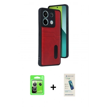 MARSİLYAN™- Redmi Note 13 Pro 5G Kılıf Yörünge Işık Serisi - Şeffaf Pasifik Cam Ekran Koruyucu + Raze Metal Kamera Lens - GS