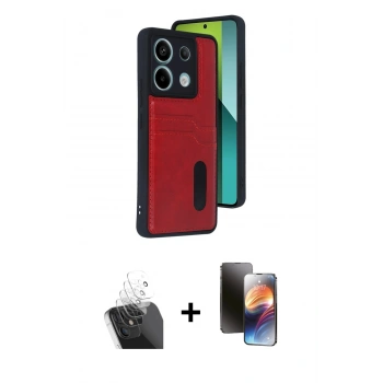 MARSİLYAN™- Redmi Note 13 Pro 5G Kılıf Yörünge Işık Serisi - Siyah 3D Antistatik Mat Seramik Nano Ekran Koruyucu + Kamera Lens Koruma Cam - SF