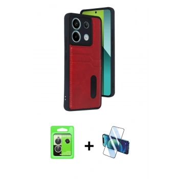 MARSİLYAN™- Redmi Note 13 Pro 5G Kılıf Yörünge Işık Serisi - Siyah 3D Antistatik Seramik Nano Ekran Koruyucu + Raze Metal Kamera Lens - GS
