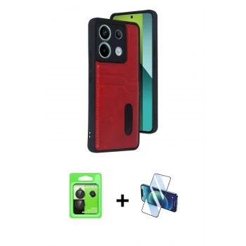 MARSİLYAN™- Redmi Note 13 Pro 5G Kılıf Yörünge Işık Serisi - Siyah 3D Antistatik Seramik Nano Ekran Koruyucu + Raze Metal Kamera Lens - SH