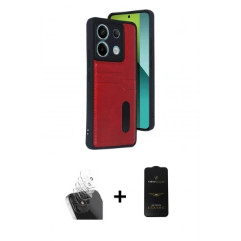 MARSİLYAN™- Redmi Note 13 Pro 5G Kılıf Yörünge Işık Serisi - Siyah 6D Antistatik Mat Seramik Hayalet Nano Ekran Koruyucu + Kamera Lens Koruma Cam - SF
