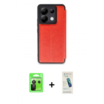 MARSİLYAN™- Redmi Note 13 Pro 5G Kılıf Zirve Yansıma Serisi - Şeffaf Pasifik Cam Ekran Koruyucu + Raze Metal Kamera Lens - SH
