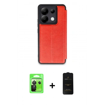 MARSİLYAN™- Redmi Note 13 Pro 5G Kılıf Zirve Yansıma Serisi - Siyah 6D Antistatik Mat Seramik Hayalet Nano Ekran Koruyucu + Raze Metal Kamera Lens - SH