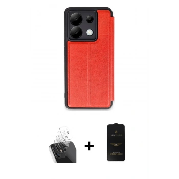 MARSİLYAN™- Redmi Note 13 Pro 5G Kılıf Zirve Yansıma Serisi - Siyah 6D Antistatik Mat Seramik Hayalet Nano Ekran Koruyucu + Kamera Lens Koruma Cam - SF