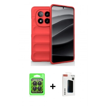 MARSİLYAN™- Redmi Note 14 Pro 4G Kılıf Atlas Koleksiyonu - Şeffaf Hayalet Polymer Nano Ekran Koruyucu + Raze Metal Kamera Lens - SH