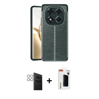 MARSİLYAN™- Redmi Note 14 Pro 4G Kılıf Doruk Klasik Özel Seri - Şeffaf Hayalet Polymer Nano Ekran Koruyucu + PVD Metal Kamera Lens - GS