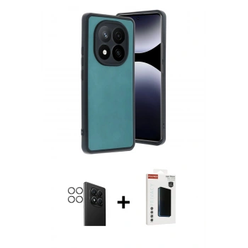 MARSİLYAN™- Redmi Note 14 Pro 4G Kılıf Kıvılcım Işık Serisi - Şeffaf Hayalet Polymer Nano Ekran Koruyucu + PVD Metal Kamera Lens - GS