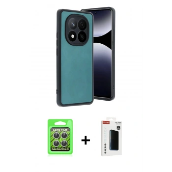 MARSİLYAN™- Redmi Note 14 Pro 4G Kılıf Kıvılcım Işık Serisi - Şeffaf Hayalet Polymer Nano Ekran Koruyucu + Raze Metal Kamera Lens - GS